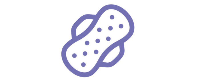 Stress urinary incontinence treatment pads icon